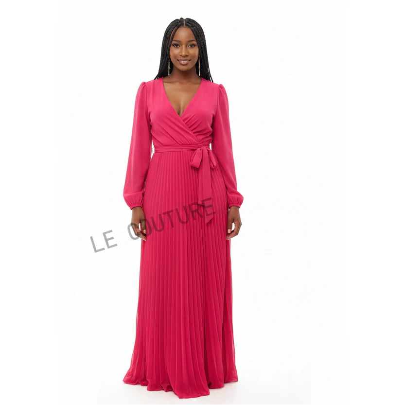 Sexy Pleated V-Neck Jumpsuit - Image 5