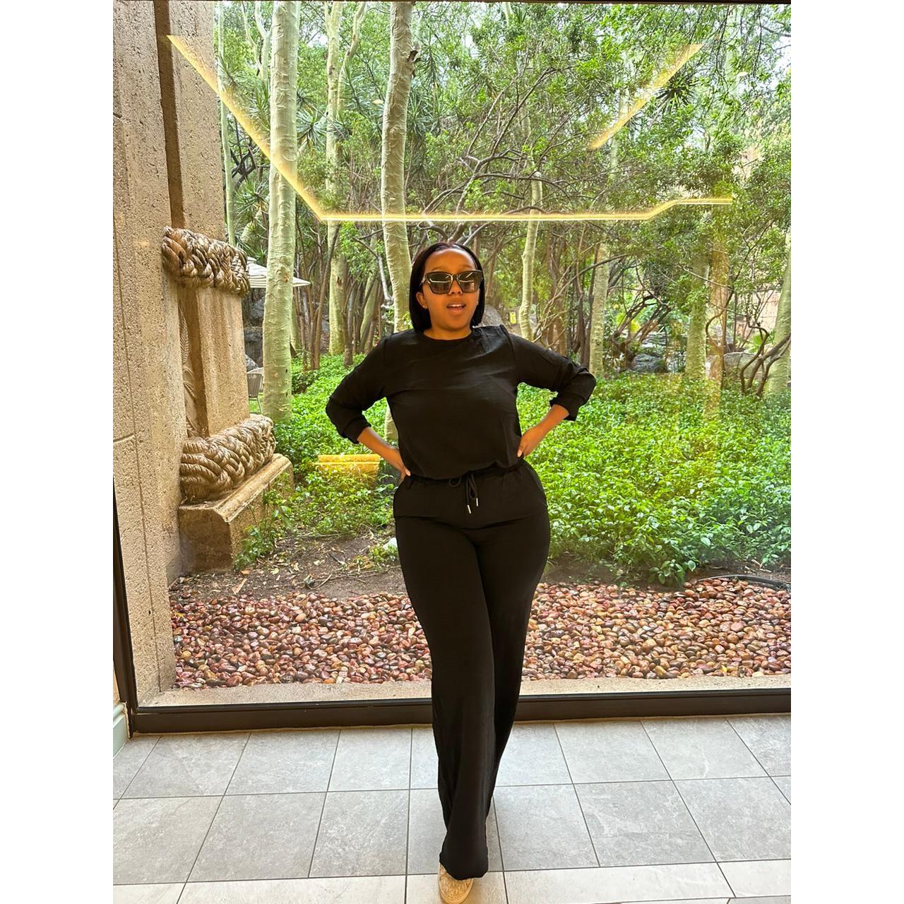 Sexy Round Neck Top and Loose Pant Set - Image 10