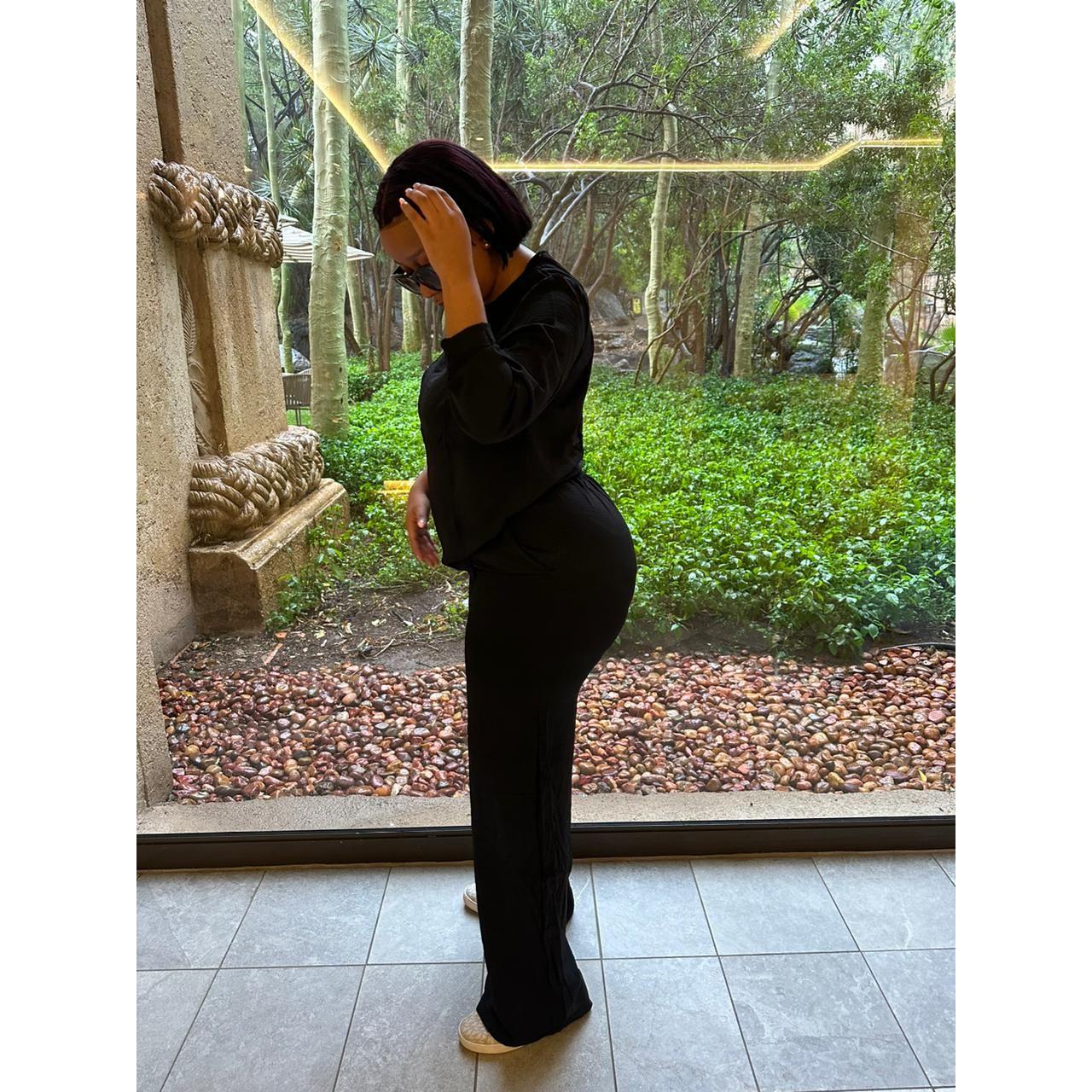 Sexy Round Neck Top and Loose Pant Set - Image 11