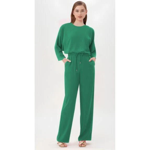 Sexy Round Neck Top and Loose Pant Set - Image 5