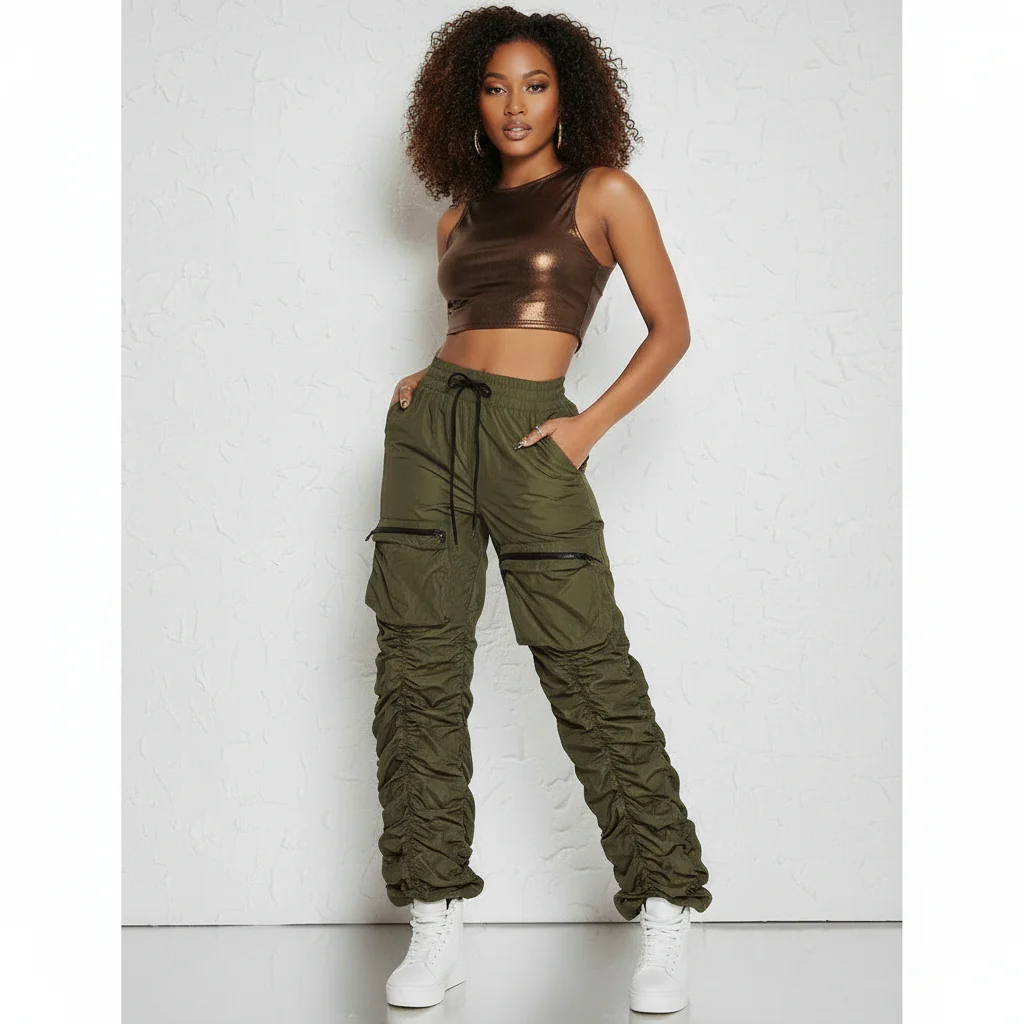 Sexy Ruffled Cargo Pant - Image 2