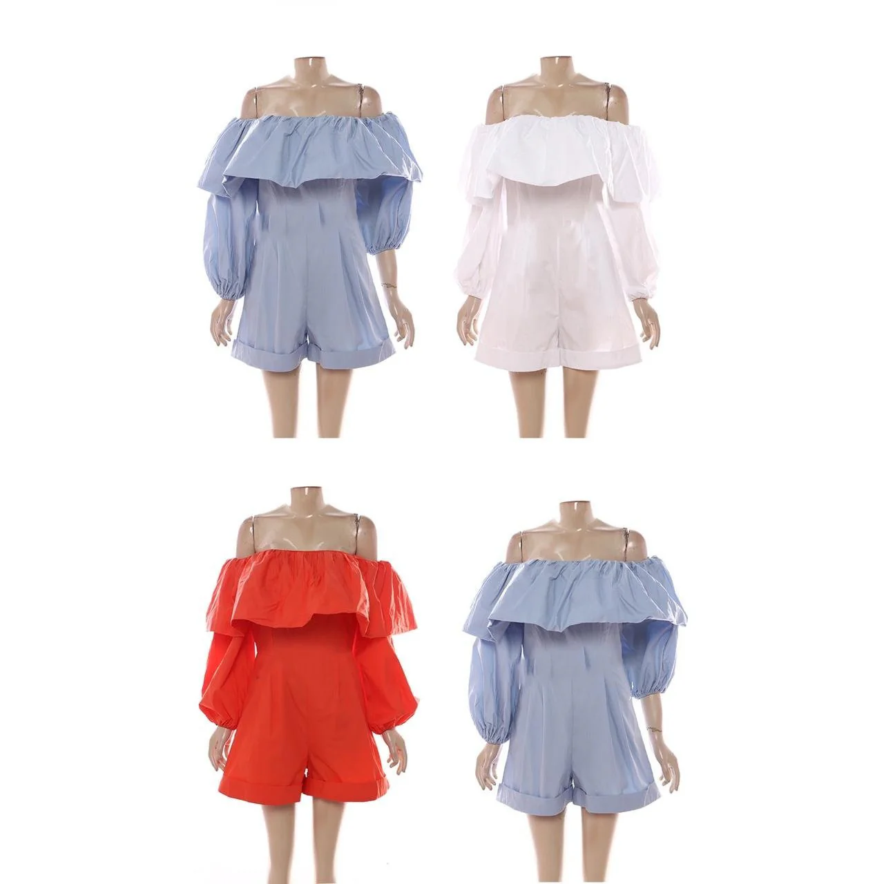 Sexy Ruffles Slash Neck Jumpsuit - Image 4