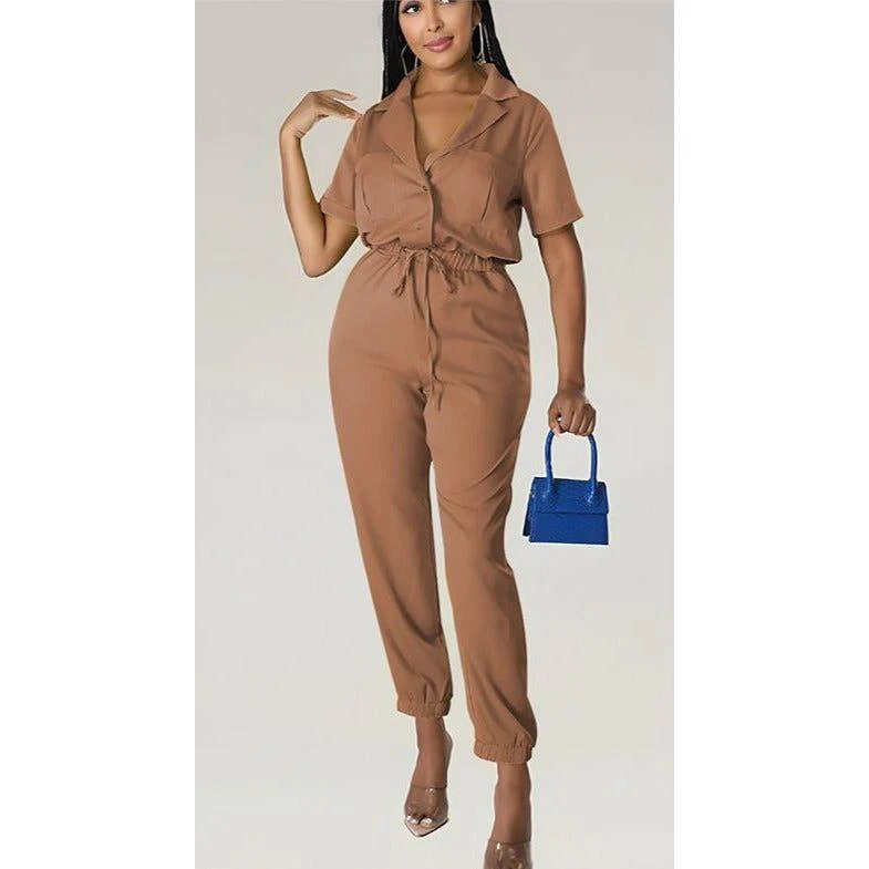 Sexy Short Sleeve Jumpsuit - Image 2