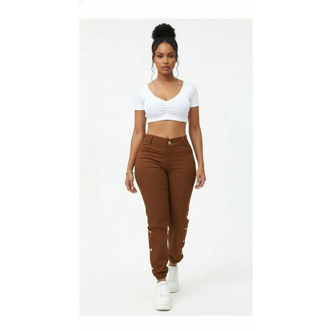 Sexy Side Buttoned Pants - Image 2