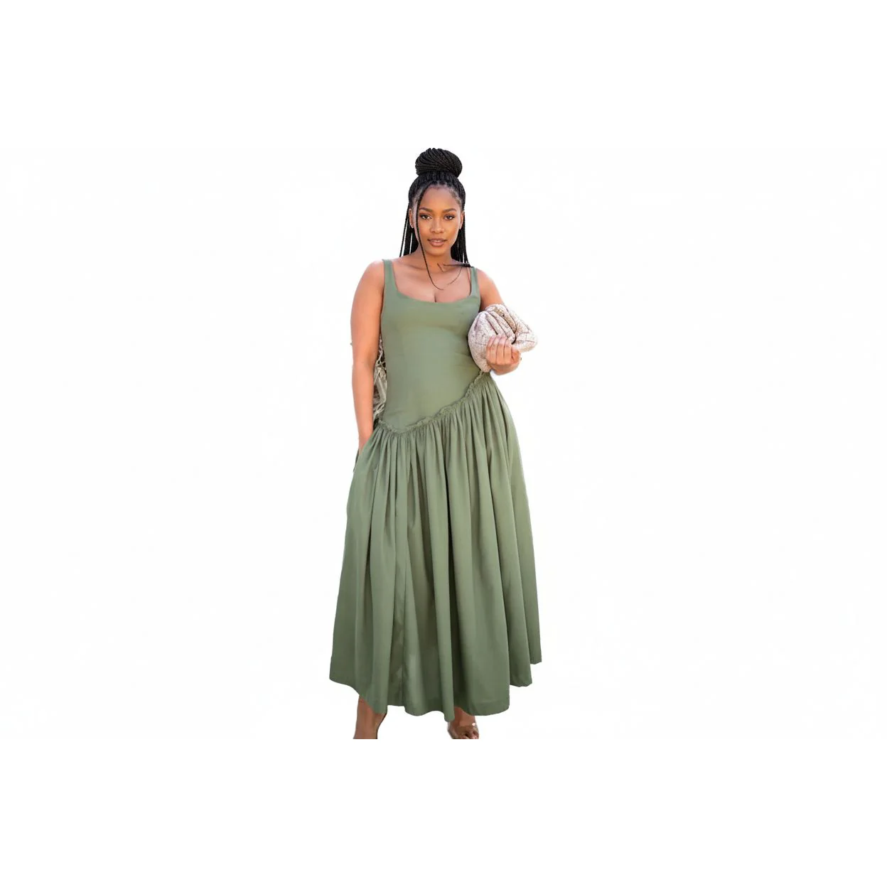 Sexy Sleeveless Baby doll Maxi Dress - Image 4