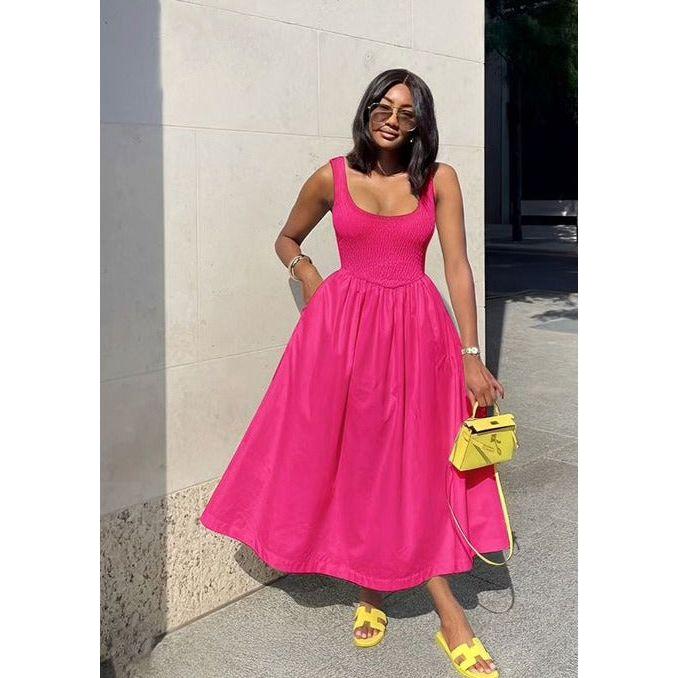 Sexy Sleeveless Round Neck Dress - Image 2