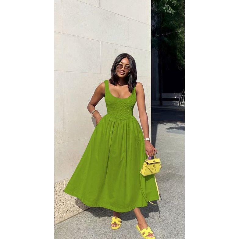 Sexy Sleeveless Round Neck Dress - Image 3