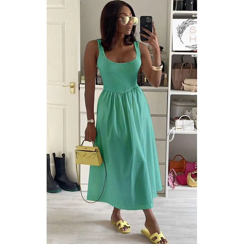 Sexy Sleeveless Round Neck Dress - Image 4