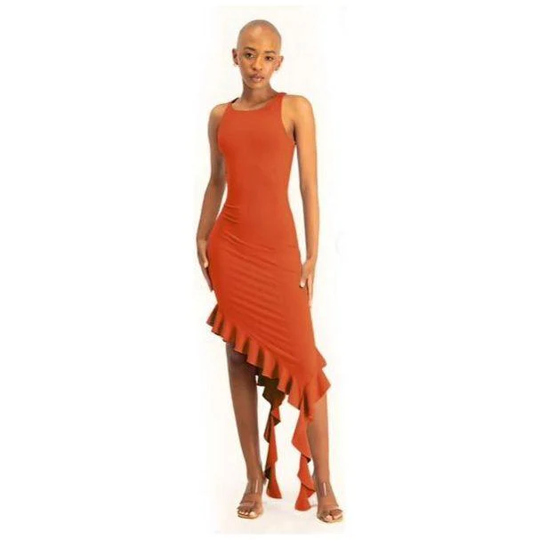 Sexy Sleeveless Ruffled Dress - Image 5