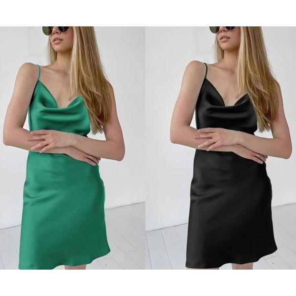 Sexy Sleeveless Silky Dress. - Image 2