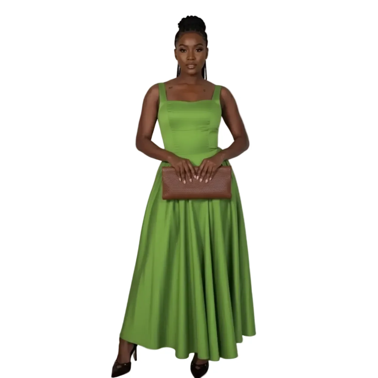 Sexy Sleeveless Square Neck Maxi Dress - Image 4