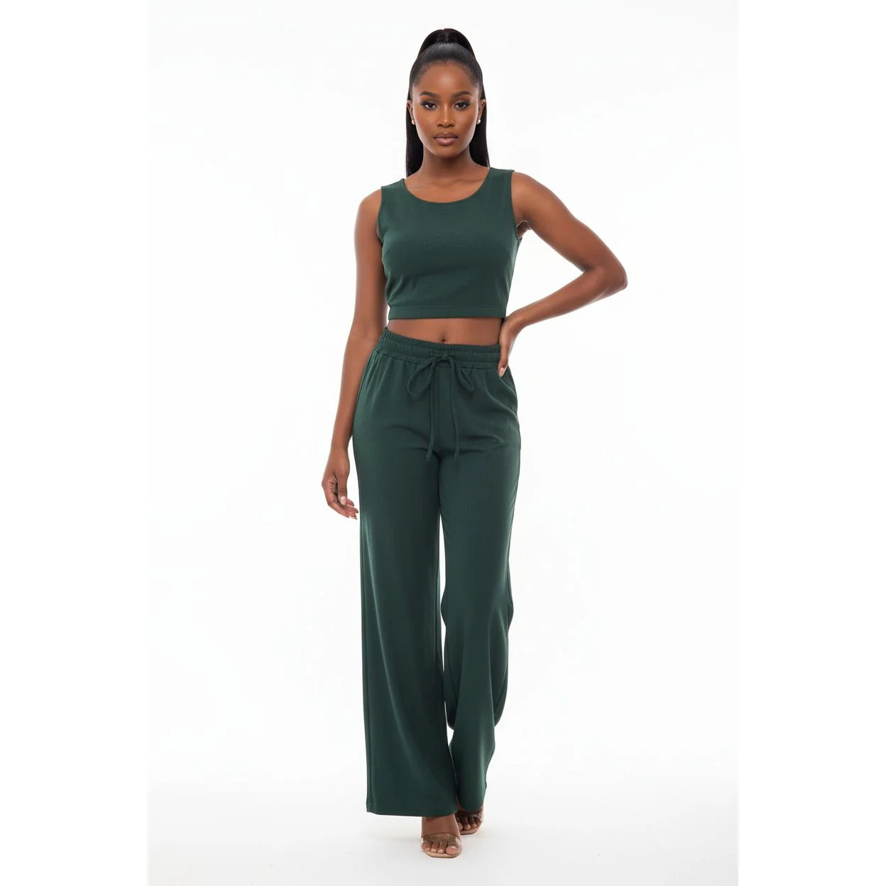 Sexy Sleeveless Top And Pant Set - Image 2