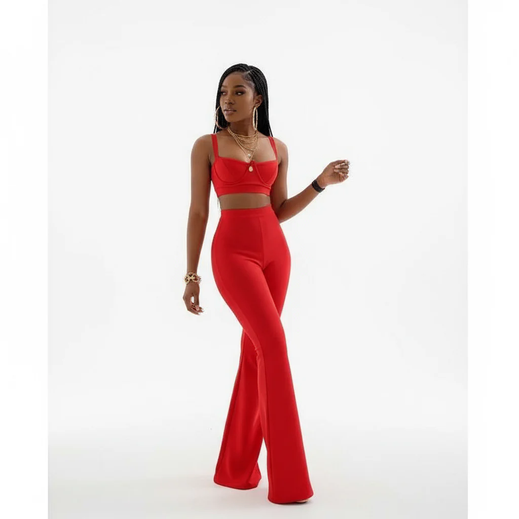 Sexy Two-piece Flared Set