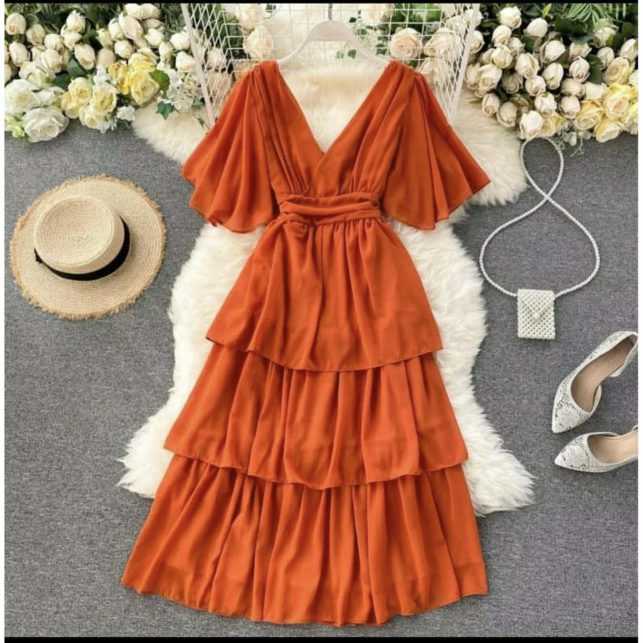 Sexy V-Neck Layer Dress - Image 2