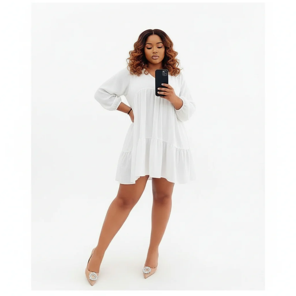 Sexy V-Neck Mini Dress - Image 3