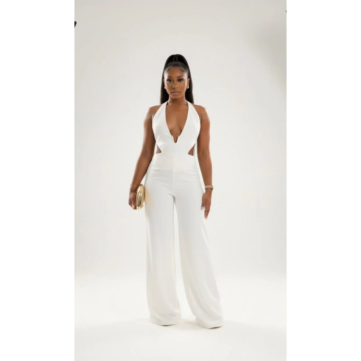 Sexy V-Neck Palazzo Jumpsuit. - Image 6