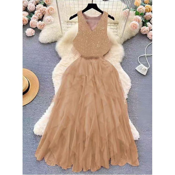 Sexy V-Neck Sleeveless High Waist A-Line Party Dress - Image 4
