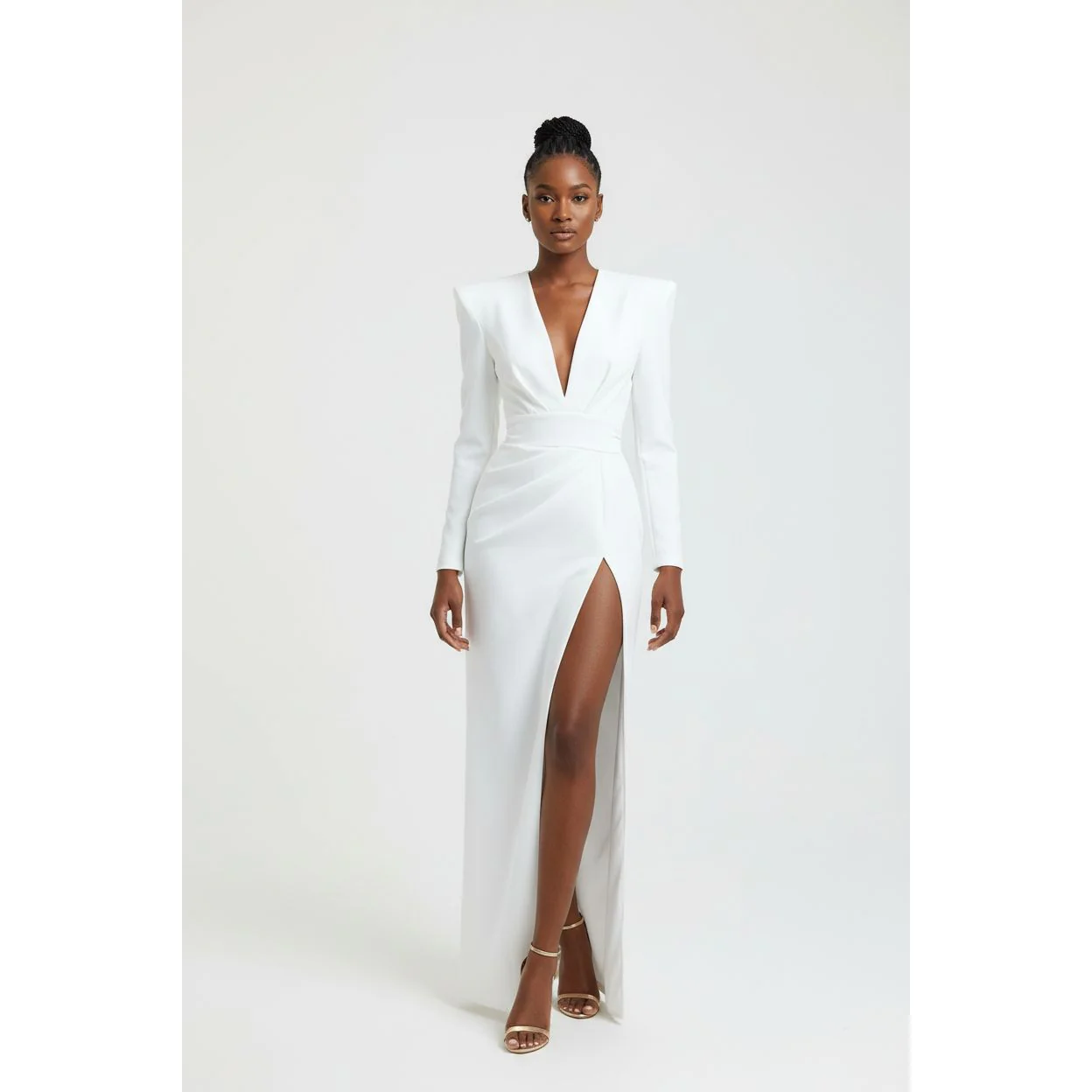 Sexy V-Neck Slit Dress