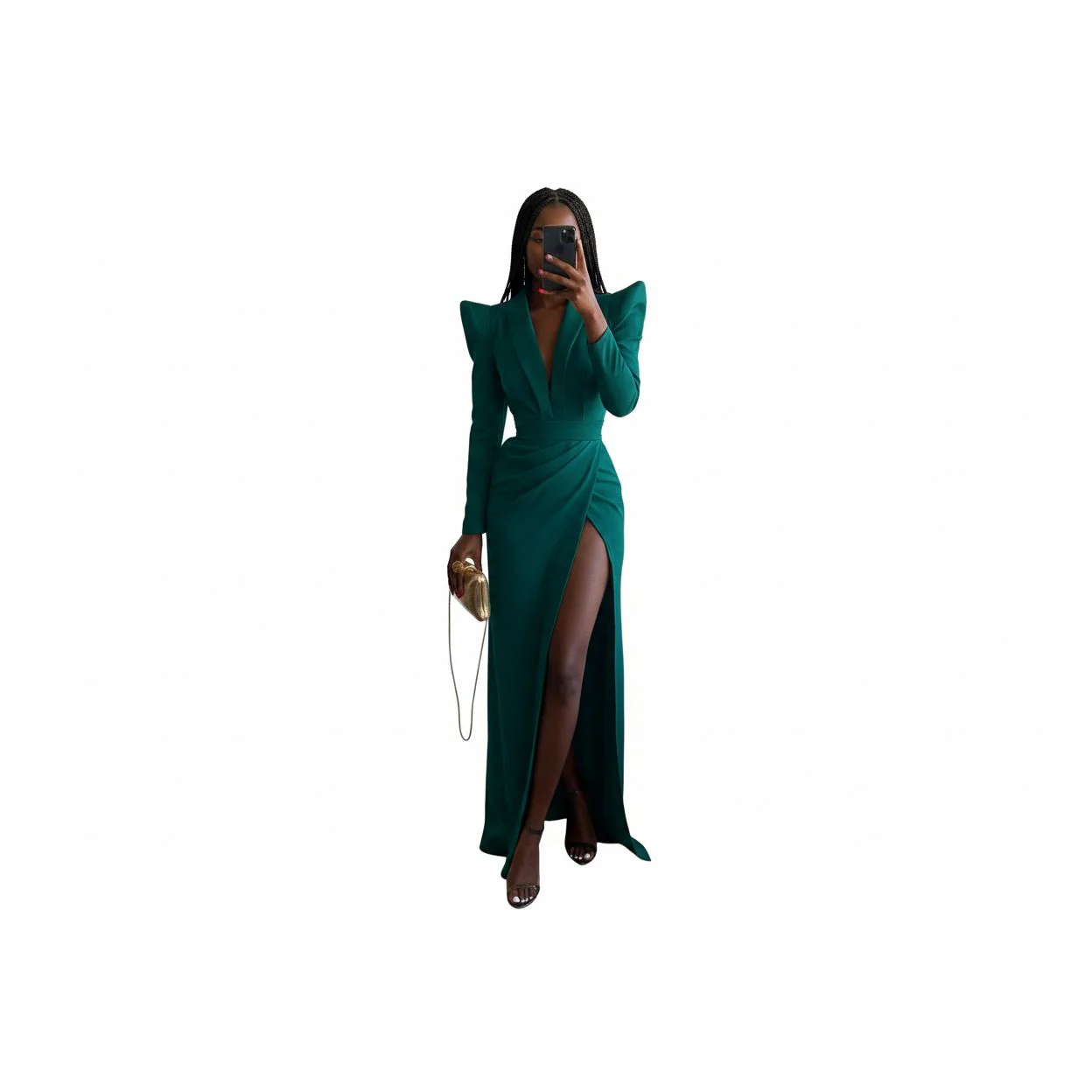 Sexy V-Neck Slit Dress - Image 2