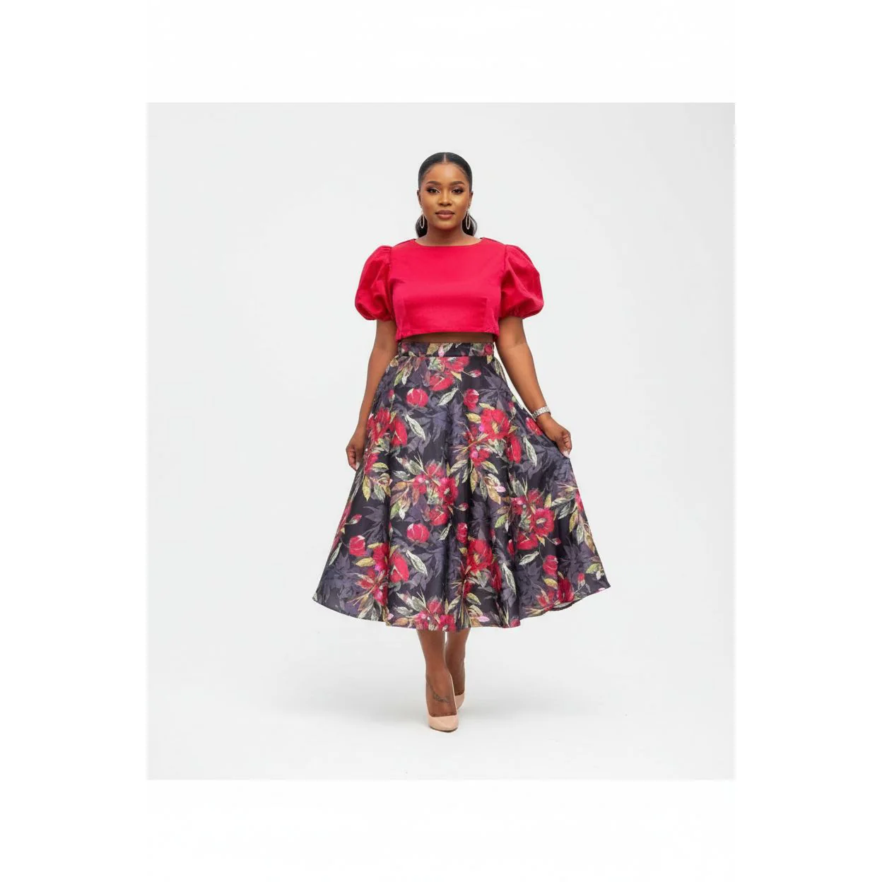 She Floral Skirts Top Set - Image 2