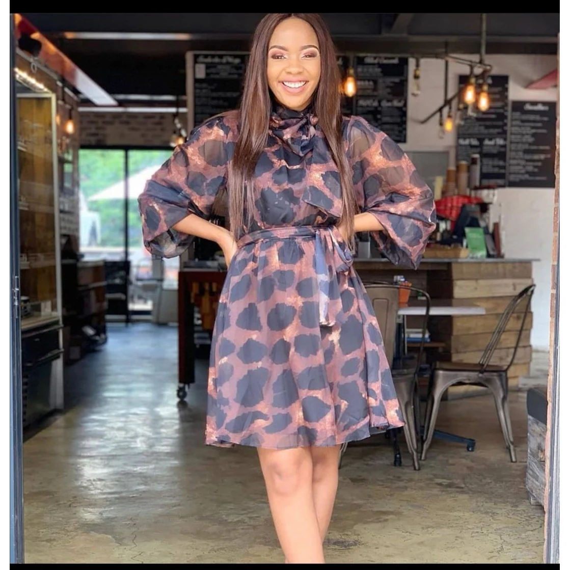 Sheer Leopard Print Dress  - Image 2