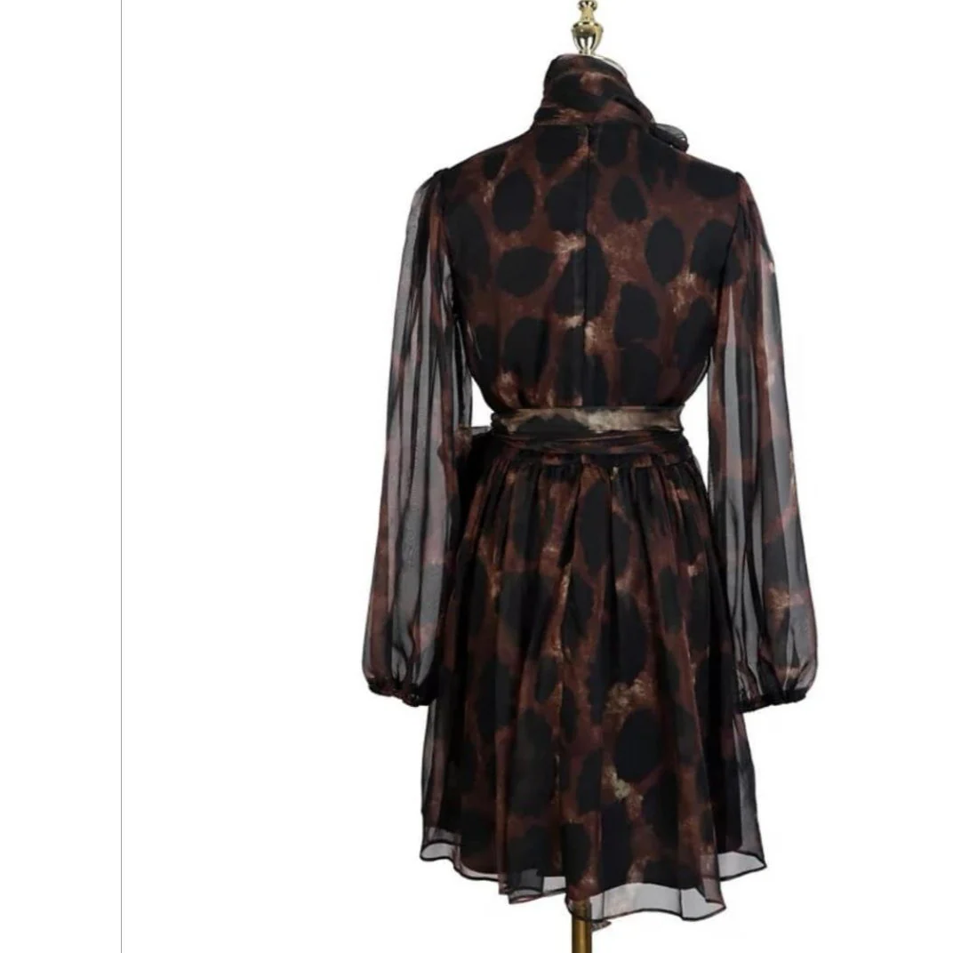 Sheer Leopard Print Dress  - Image 6