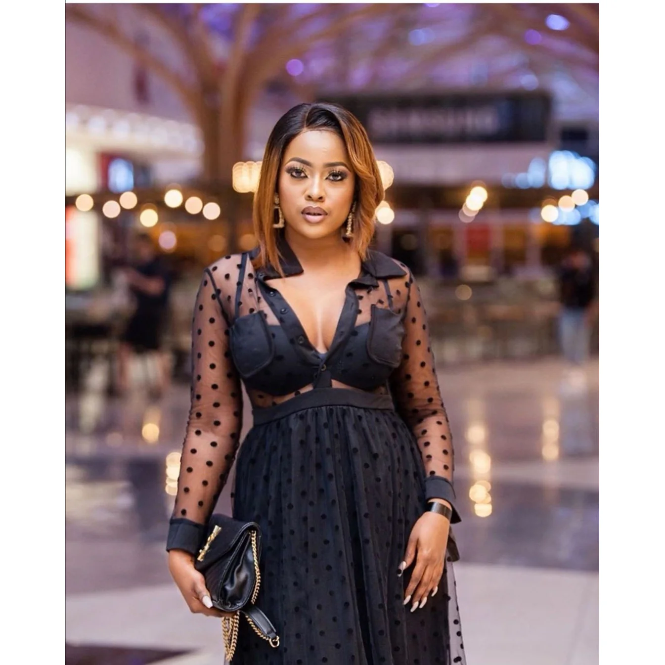 Sheer Polka Dot Dress  - Image 2
