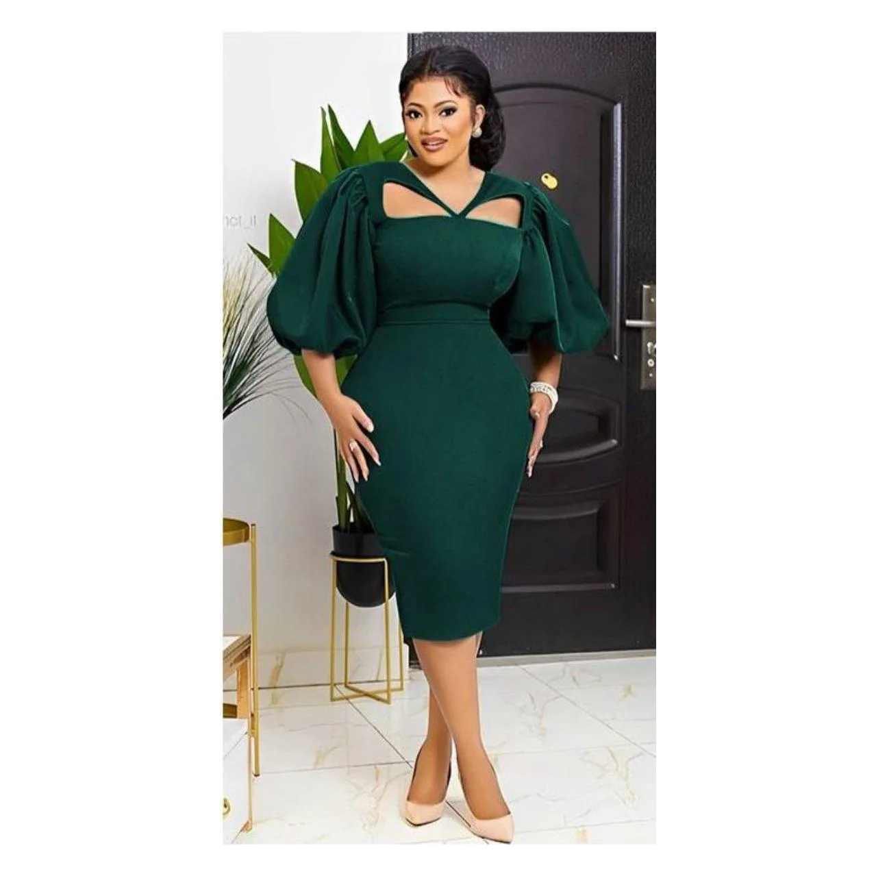 Short Ruffle Sleeves Dress - Image 2