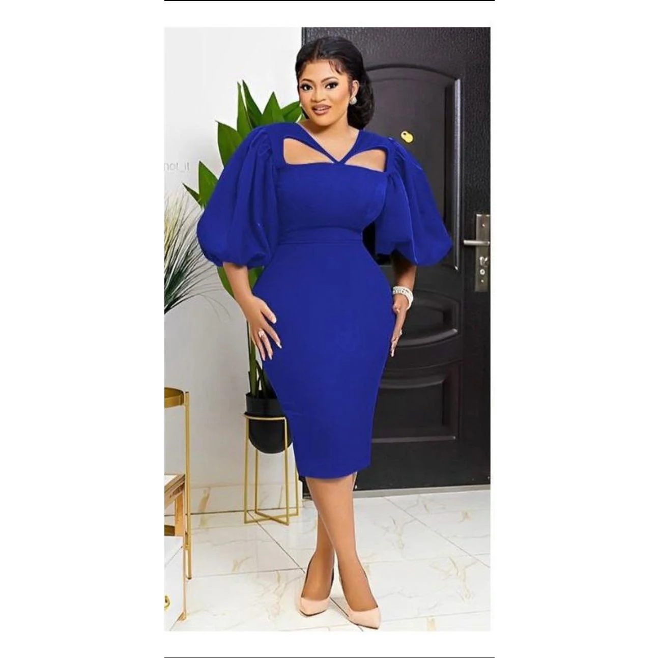 Short Ruffle Sleeves Dress - Image 4