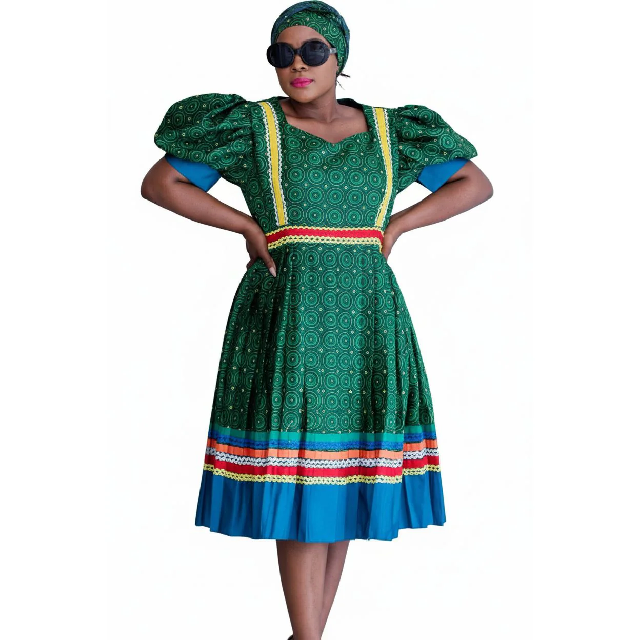 Short Sleeve Ankara Dress