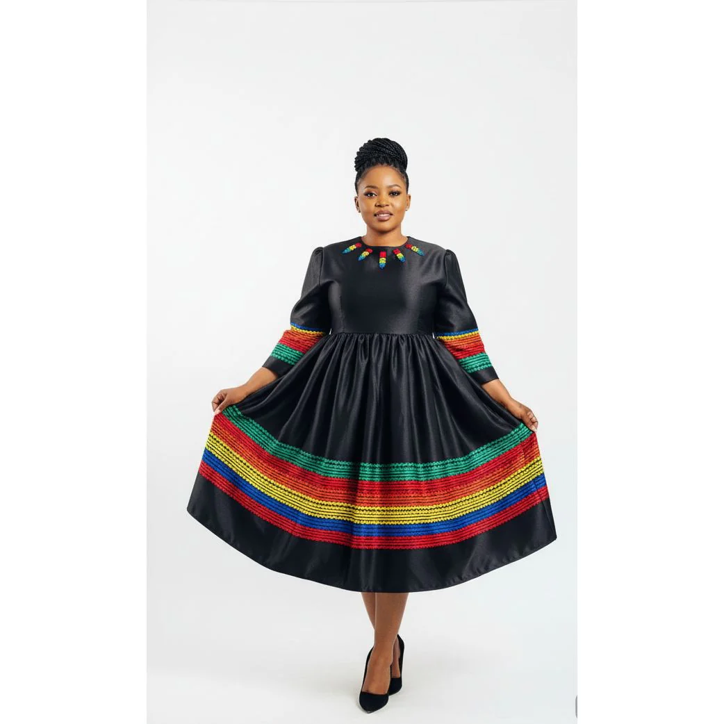 Short Sleeve Ankara Dress