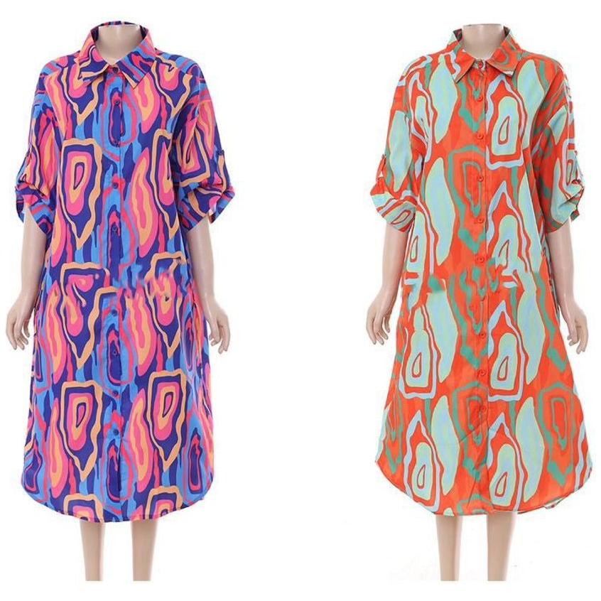 Short Sleeve Buttoned Dress - Image 7
