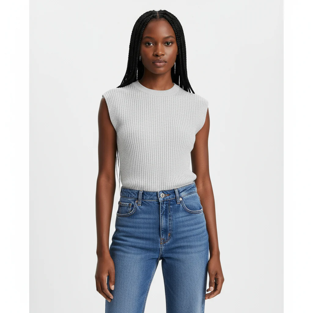 Short Sleeve Cap Sleeve Sweater - Image 3