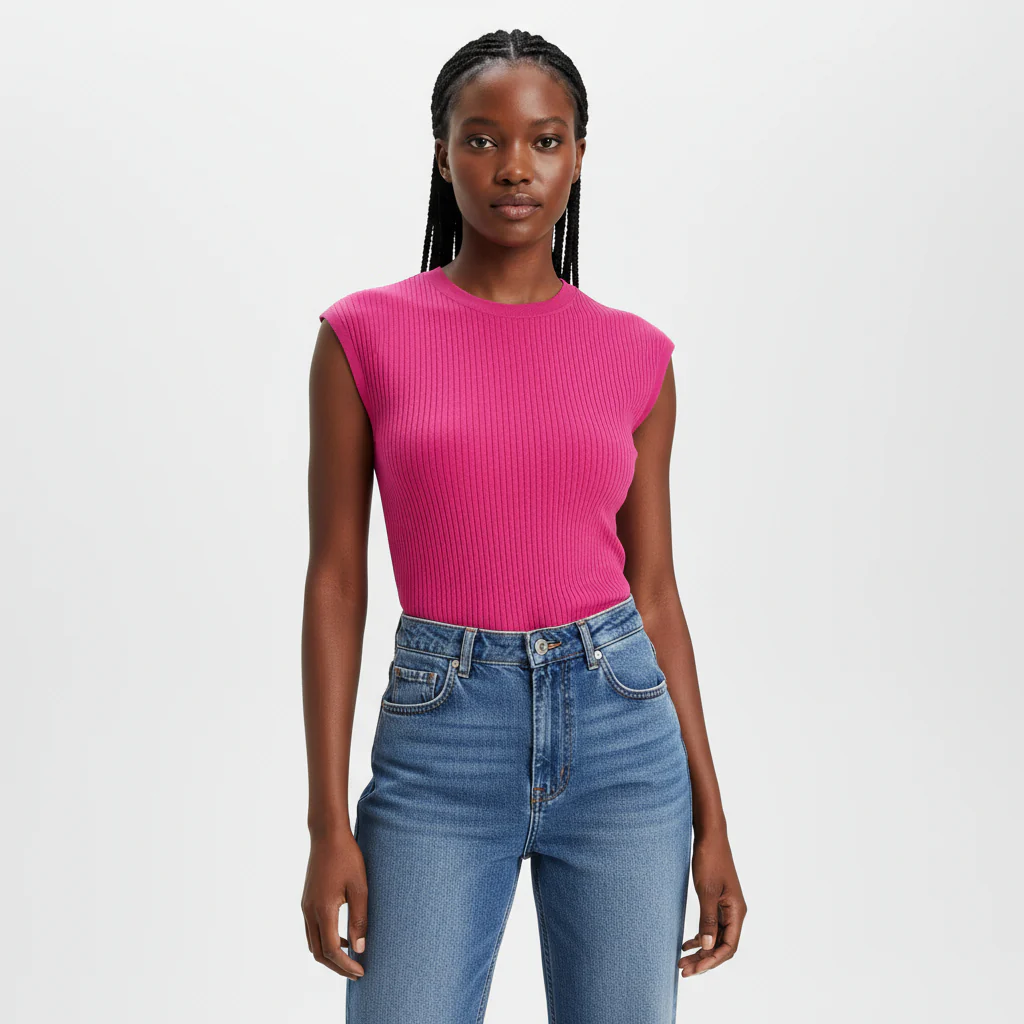 Short Sleeve Cap Sleeve Sweater - Image 4