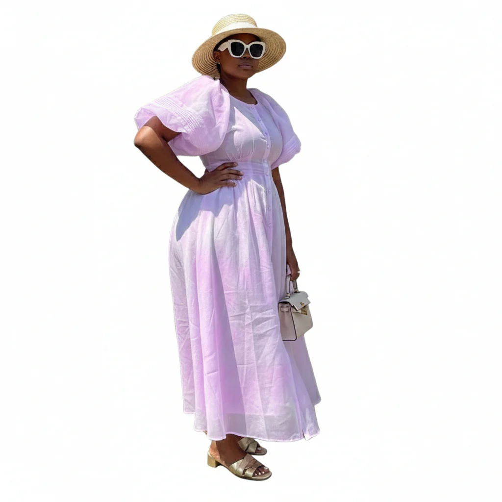 Short Sleeve Floral Midi Dress - Image 4