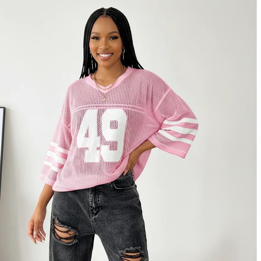 Graphic Shirts V Neck Pullover Sweater