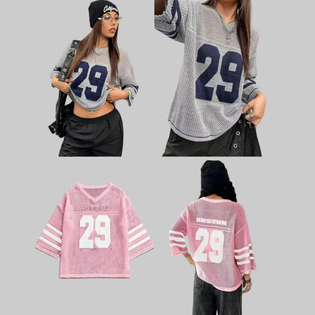 Graphic Shirts V Neck Pullover Sweater - Image 6
