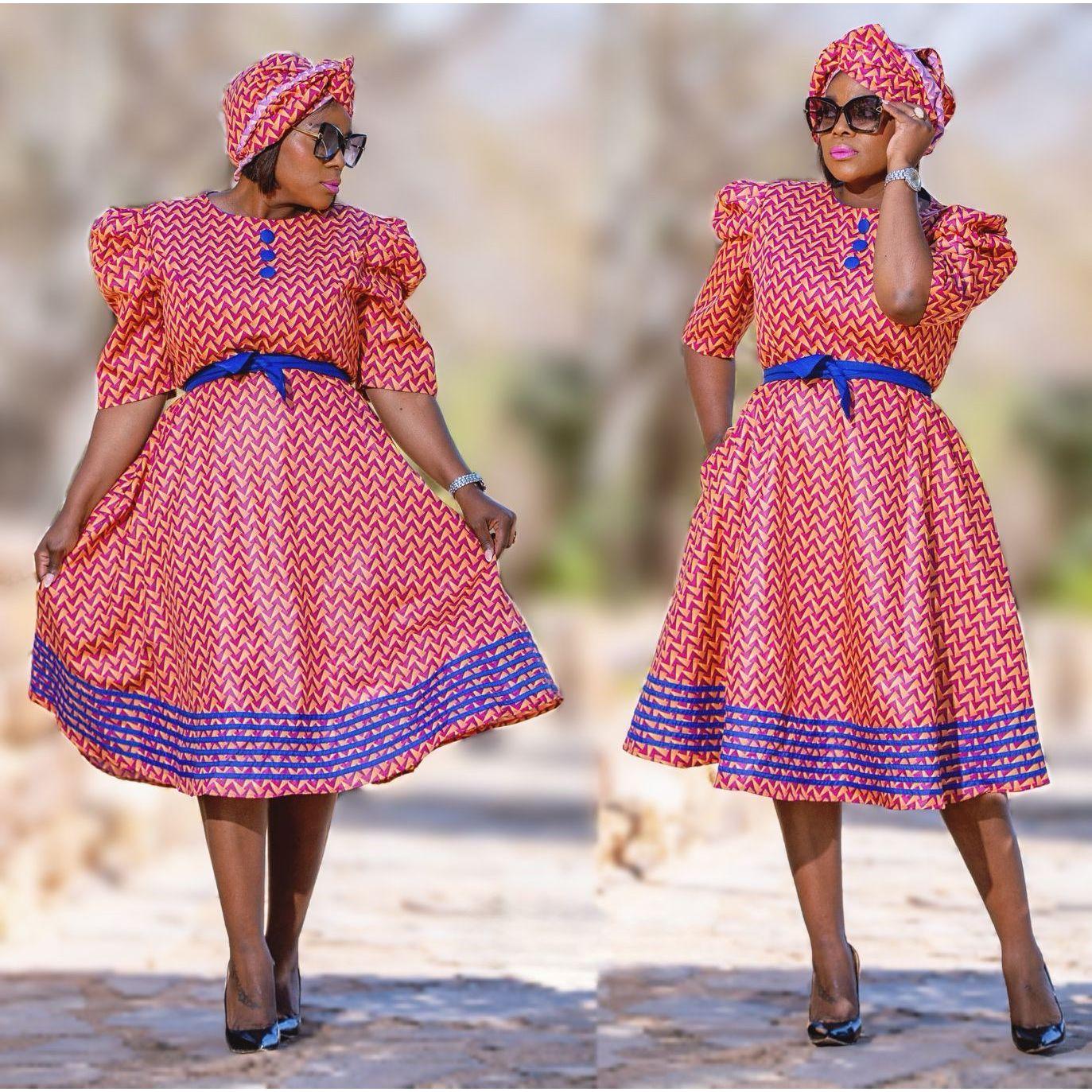 Short Sleeve Midi Ankara Dress - Image 3