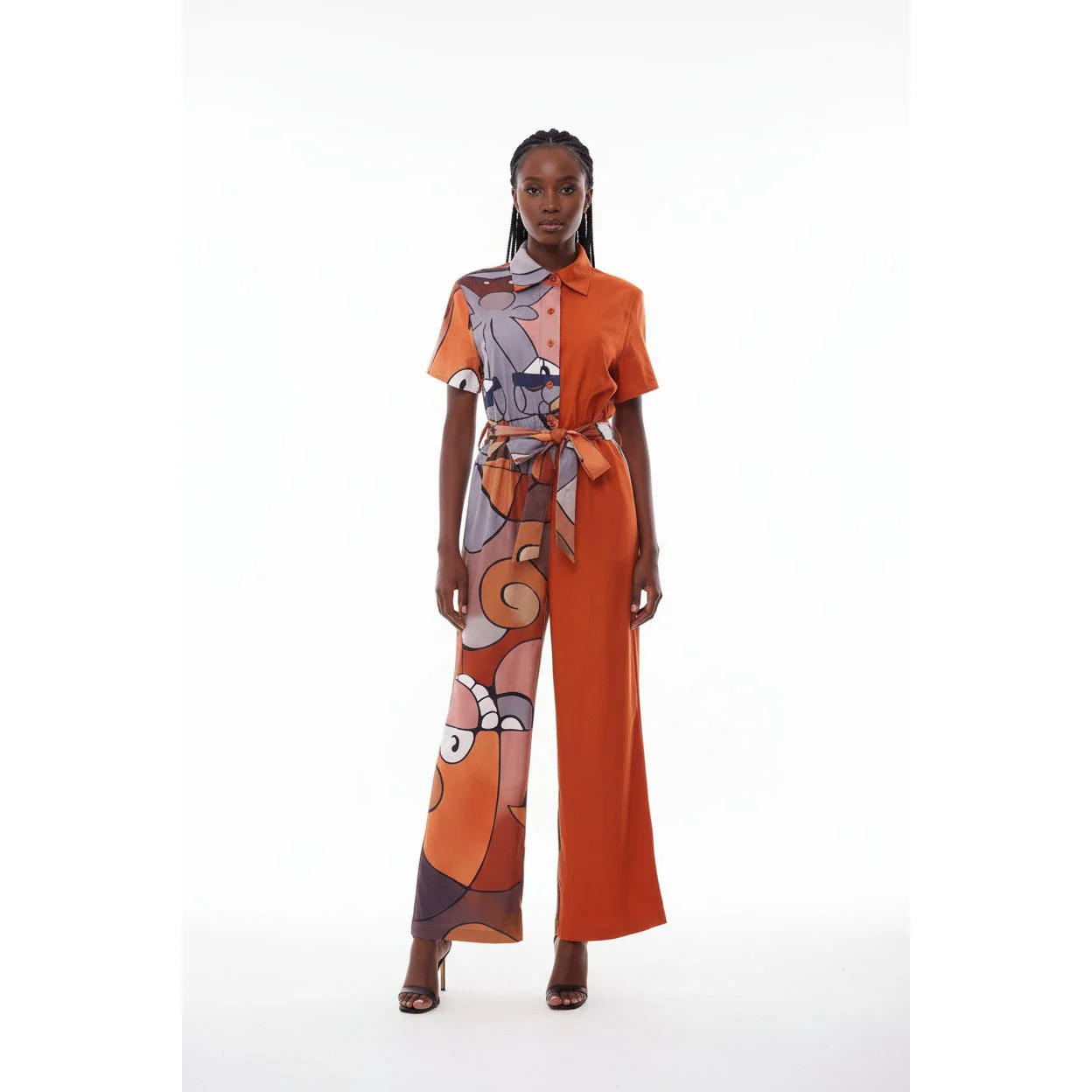 Short Sleeve Multi Printed color Jumpsuit. - Image 3