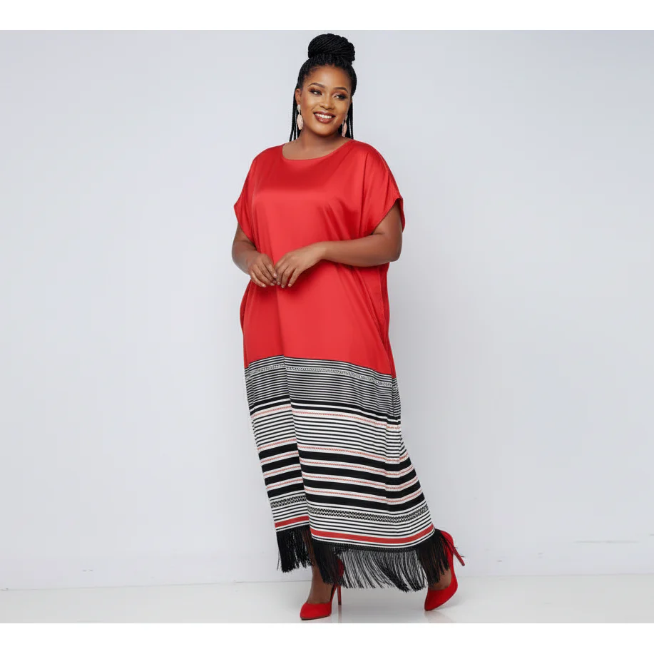 Short Sleeve Printed Xhosa Maxi Traditional Dress. - Image 2