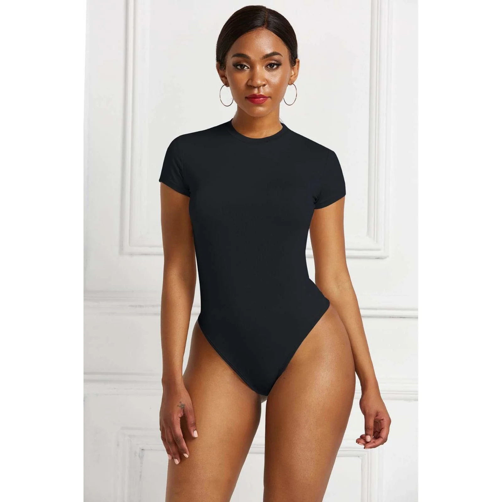 Short Sleeve Round Neck Bodysuit - Image 6