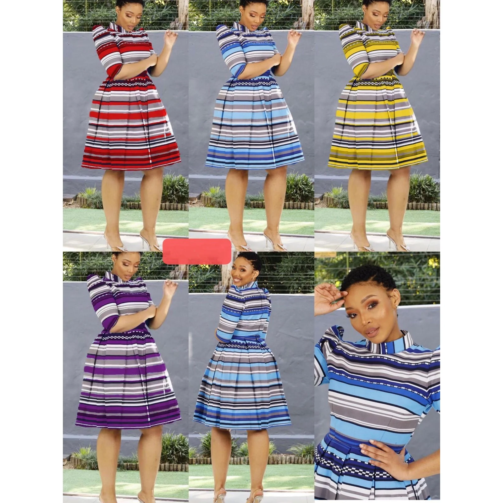 Short Sleeve Round Neck Midi Dress - Image 2