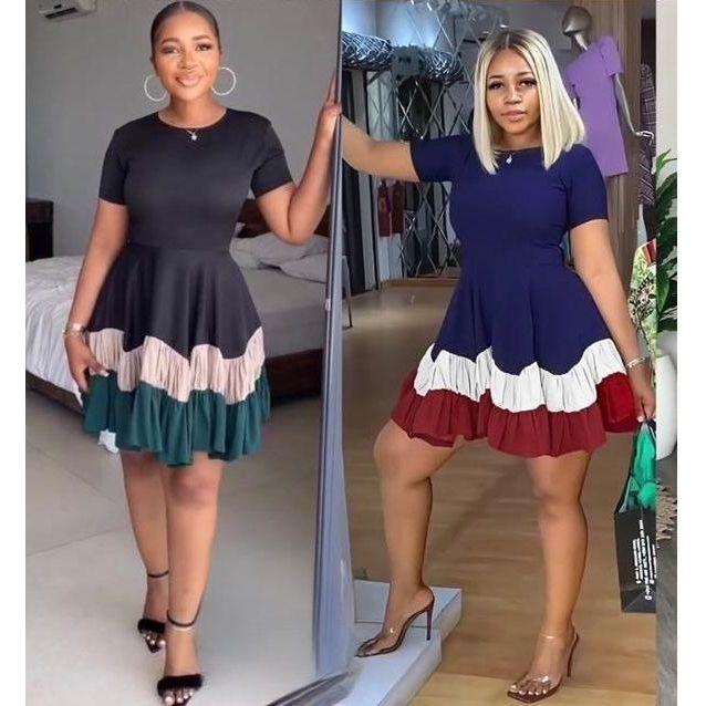Short Sleeve Round Neck Mini dress - Image 2