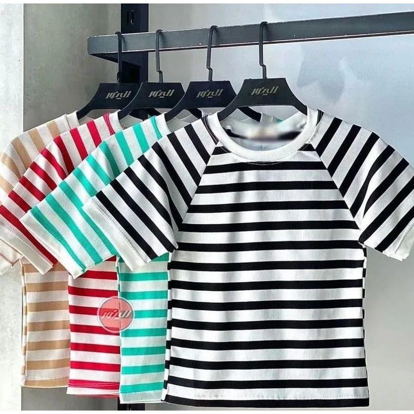 Short Sleeve Striped Top - Image 4