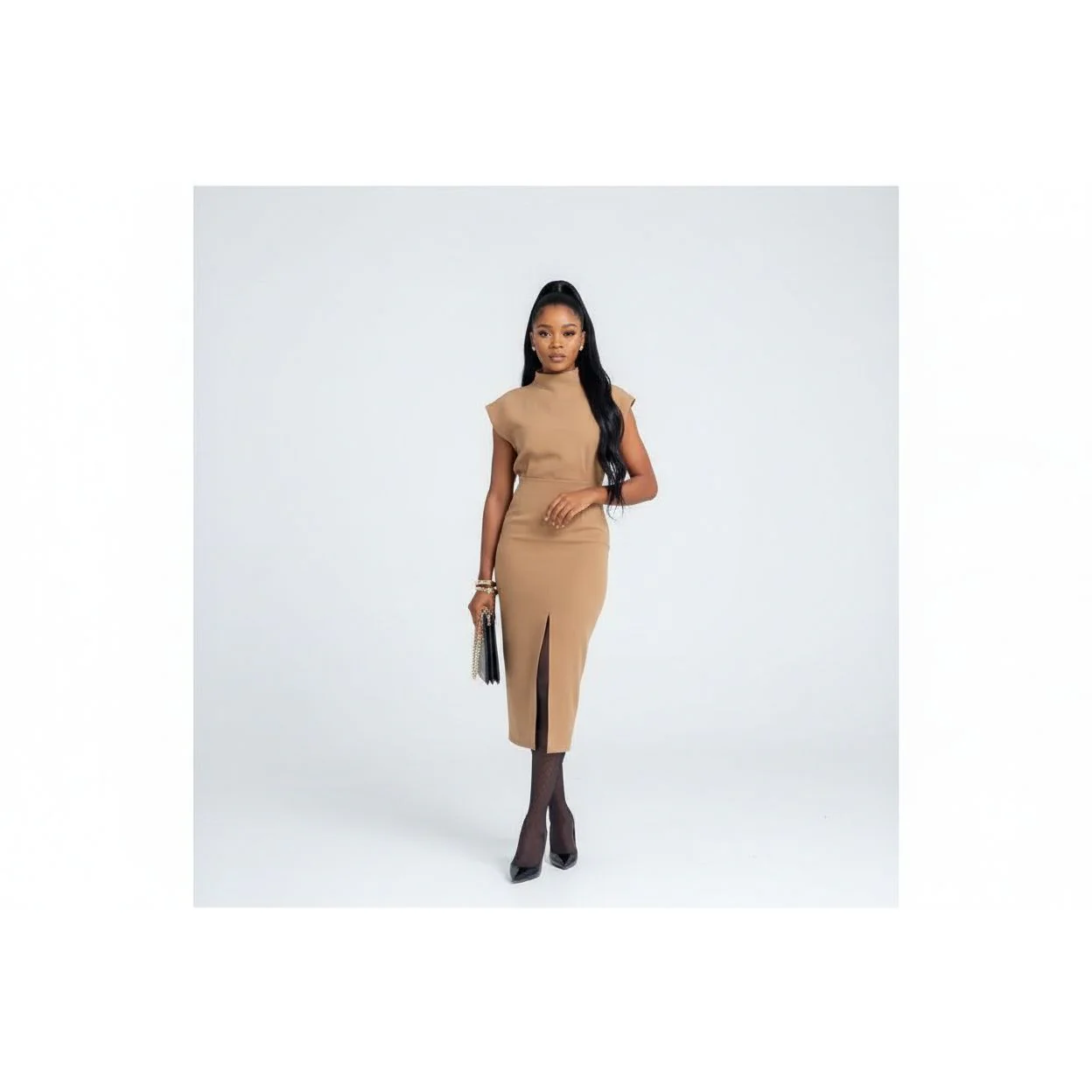Short Sleeve Top & Bodycon Peplum Pencil Skirt Set - Image 2