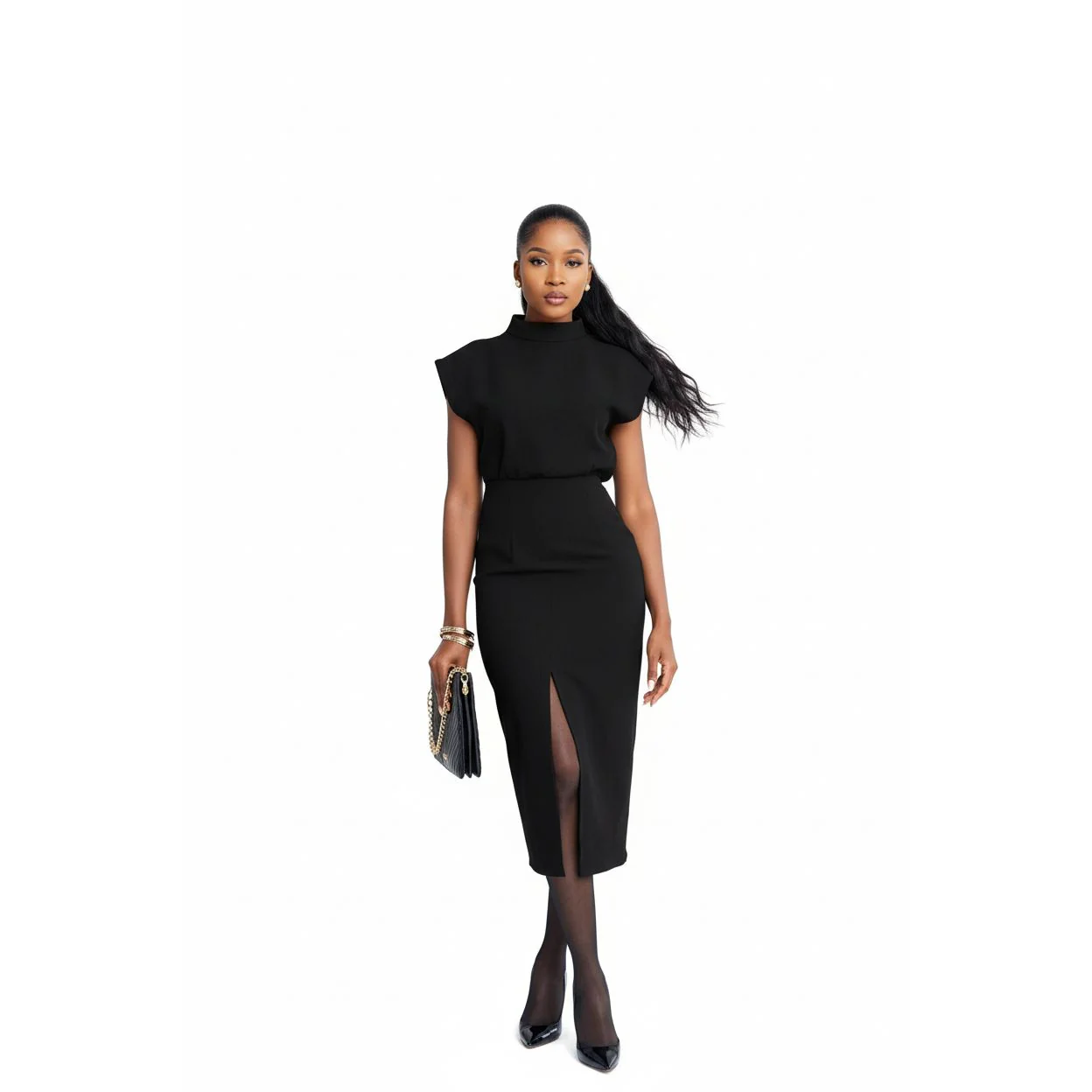 Short Sleeve Top & Bodycon Peplum Pencil Skirt Set - Image 4