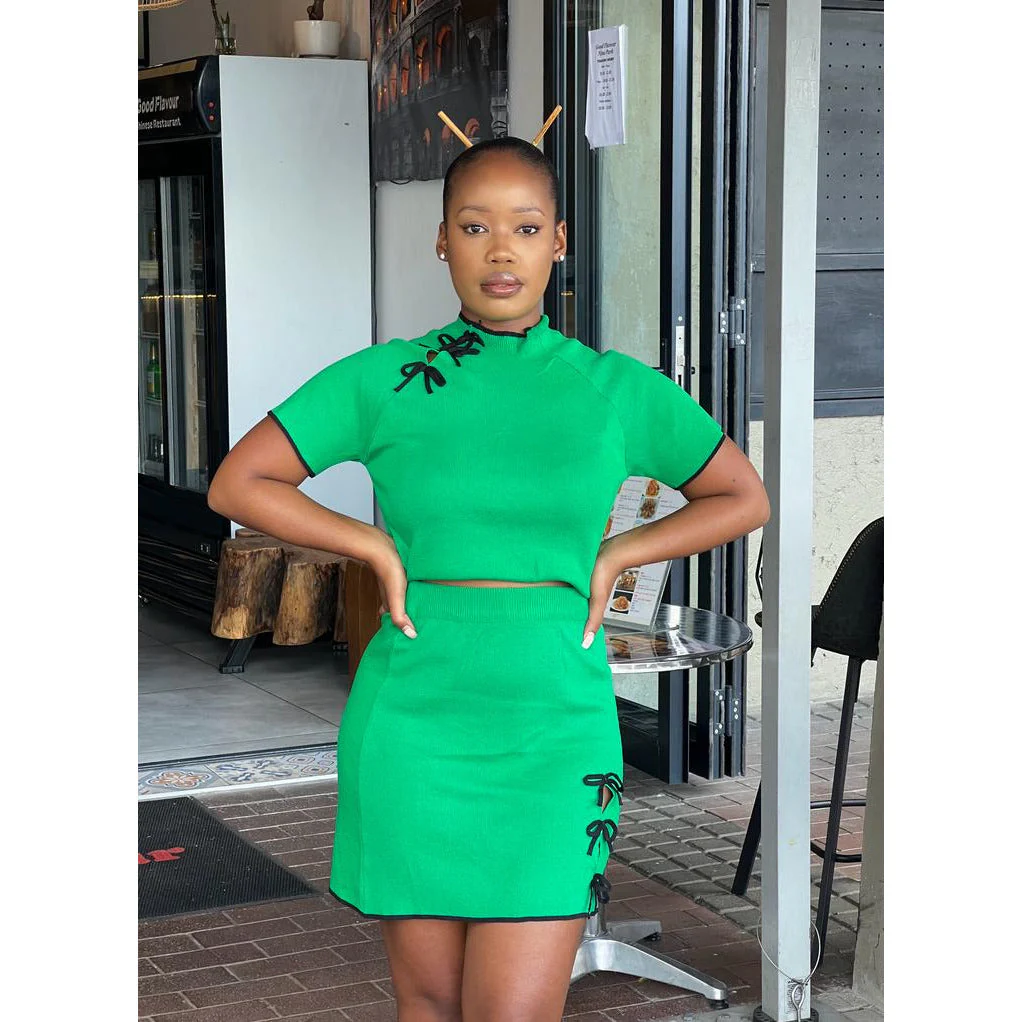 Short Sleeve Top & Mini Skirt Set - Image 5