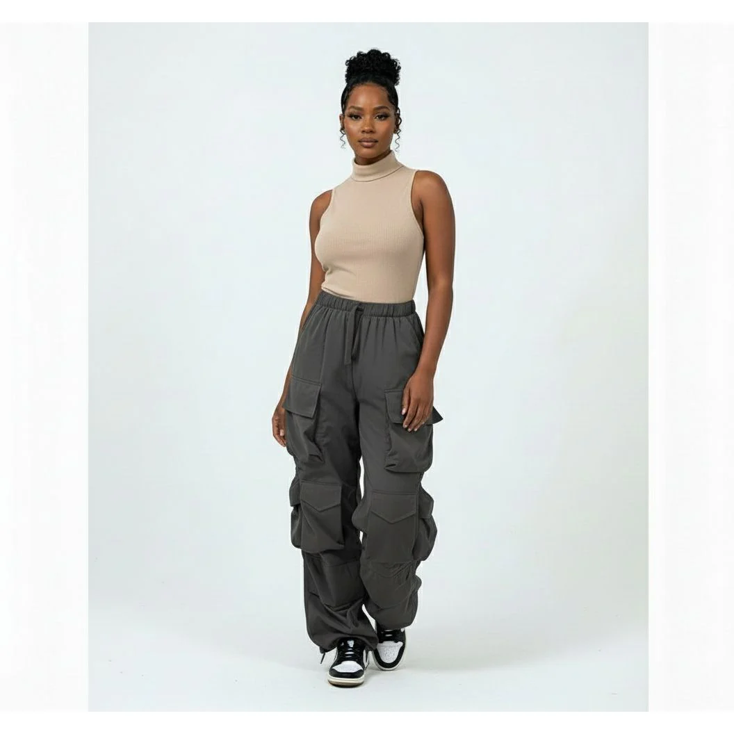 Side pocket high waisted cargo pant - Image 4