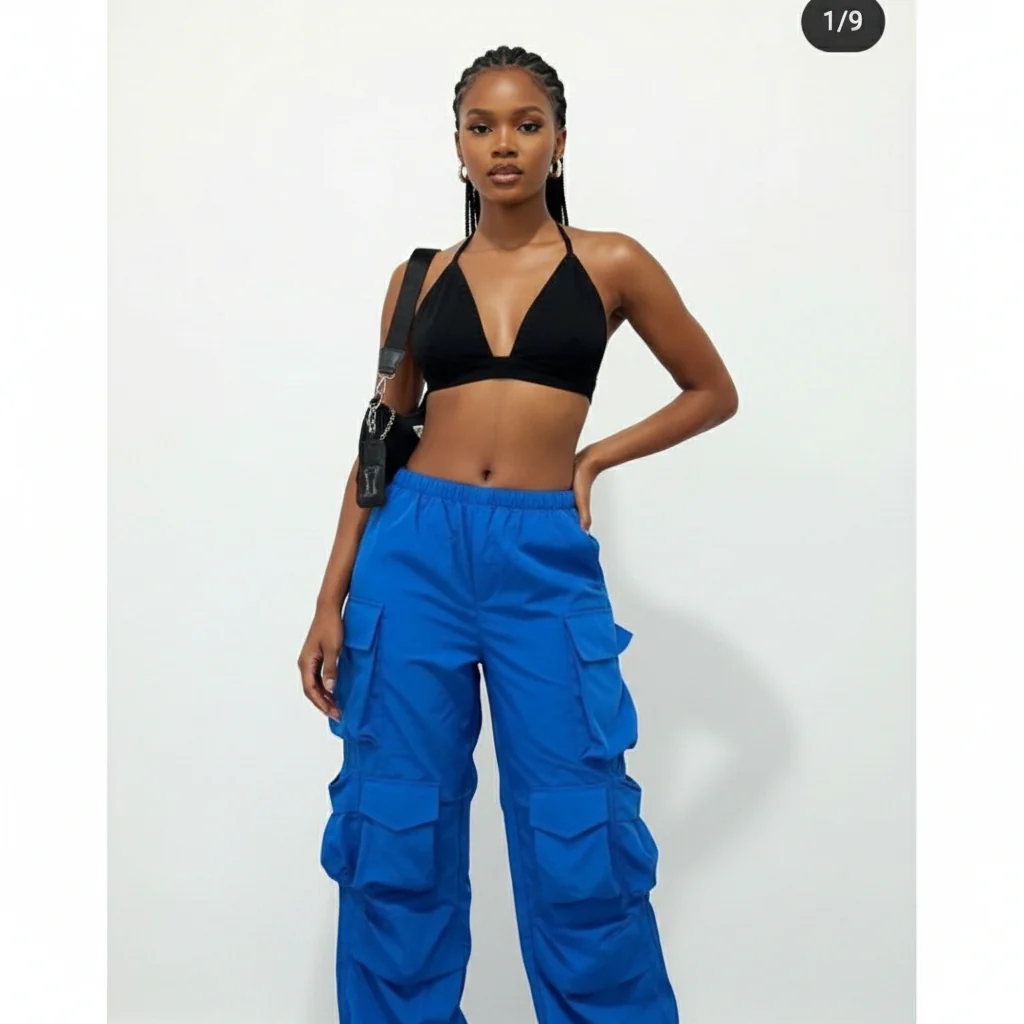 Side pocket high waisted cargo pant - Image 5