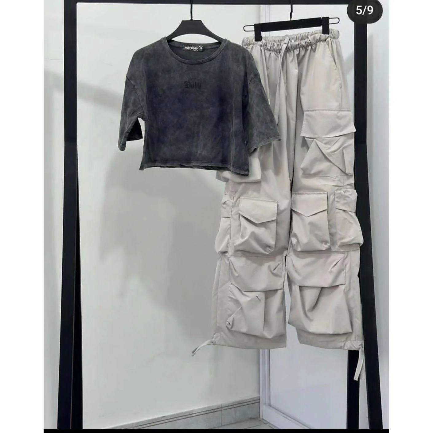 Side pocket high waisted cargo pant - Image 7